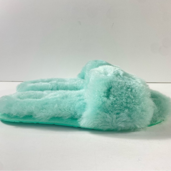 UGG Fluff Slide II Sheepskin Pale Emerald Slide Slipper - Picture 2 of 8